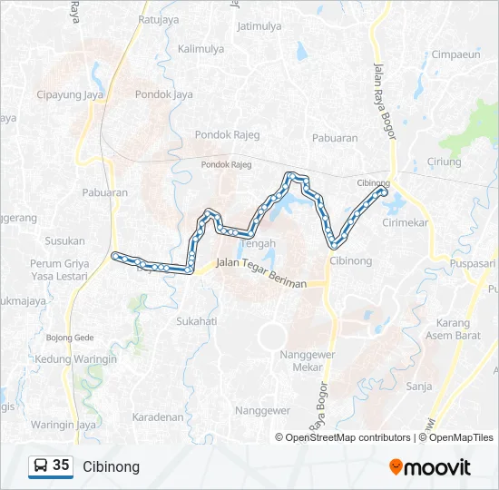 35 Bus Line Map