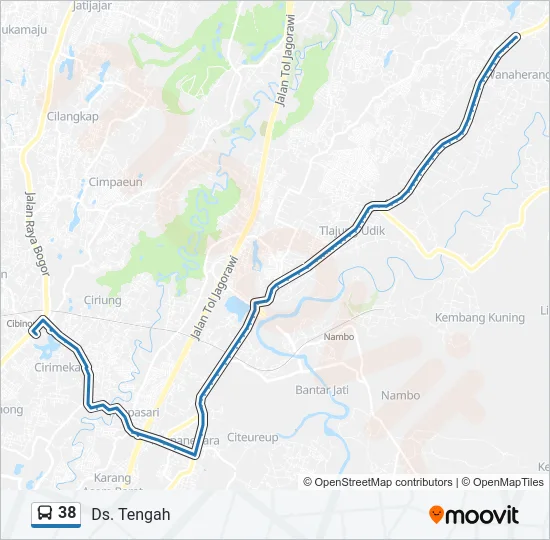 38 Bus Line Map