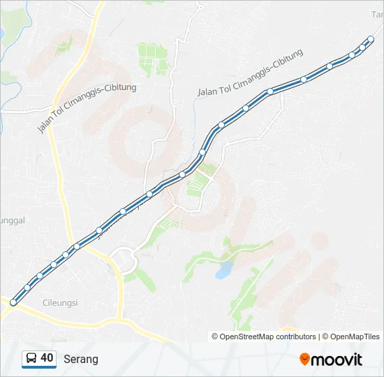 40 Bus Line Map