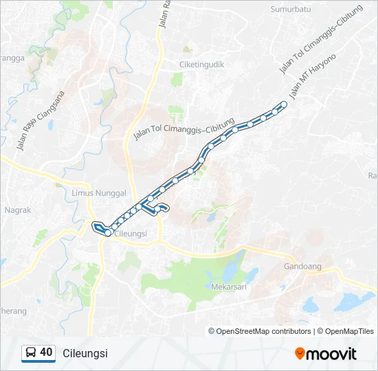 40 Bus Line Map