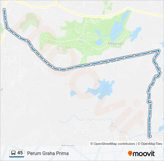 45 Bus Line Map