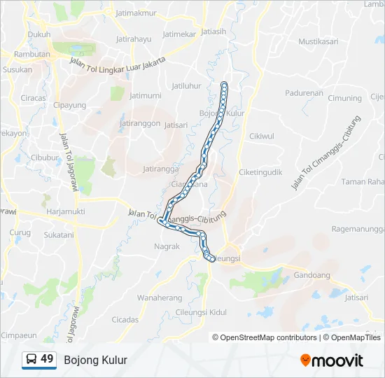 49 Bus Line Map