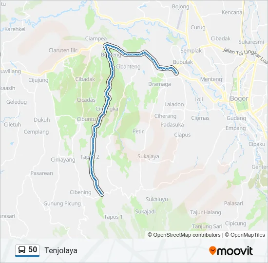 50 Bus Line Map