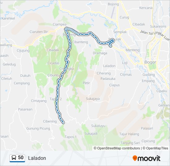 50 bus Line Map