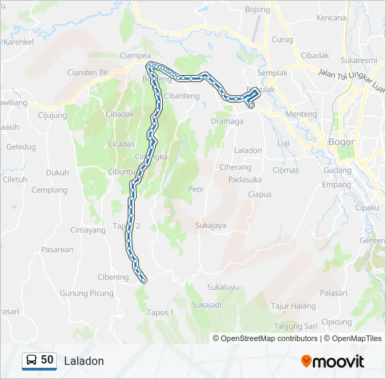 50 Bus Line Map