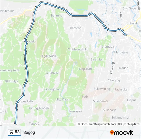 53 Bus Line Map