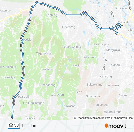 53 Bus Line Map