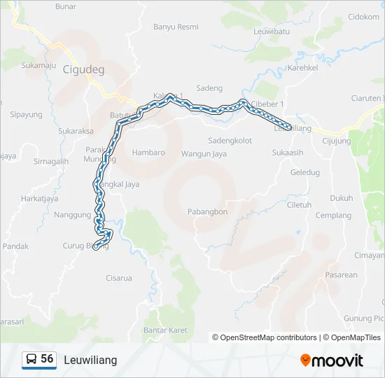 56 Bus Line Map