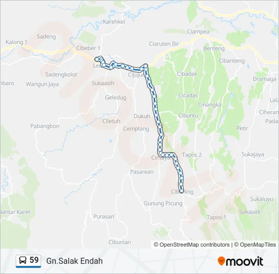 59 Bus Line Map