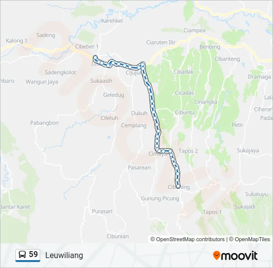 59 Bus Line Map