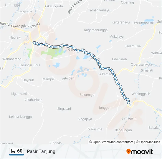60 Bus Line Map