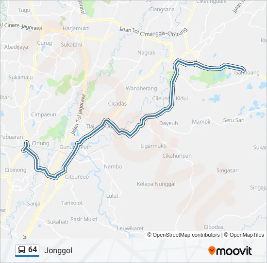 64 Bus Line Map