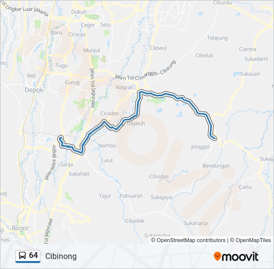 64 bus Line Map