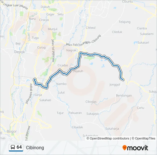 64 Bus Line Map