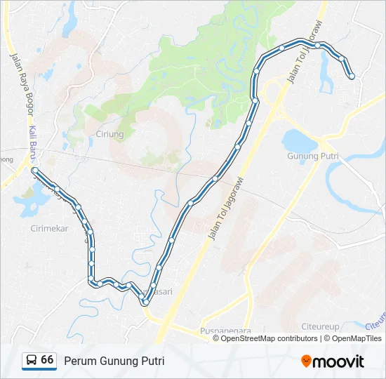66 Bus Line Map