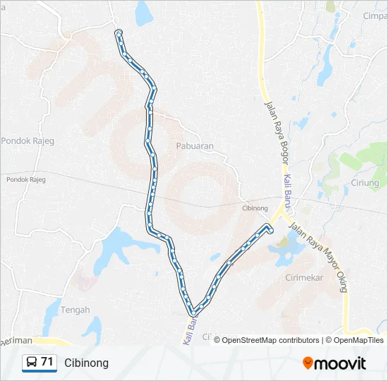 71 Bus Line Map