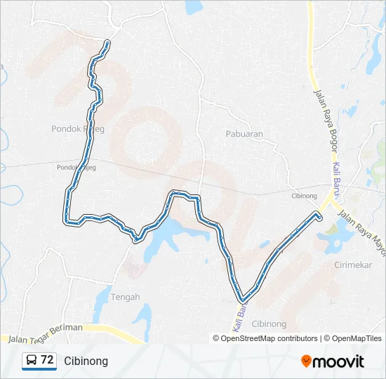 72 Bus Line Map