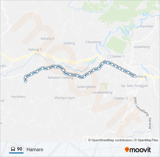 90 Bus Line Map