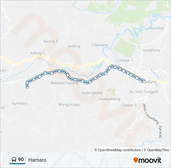 90 Bus Line Map