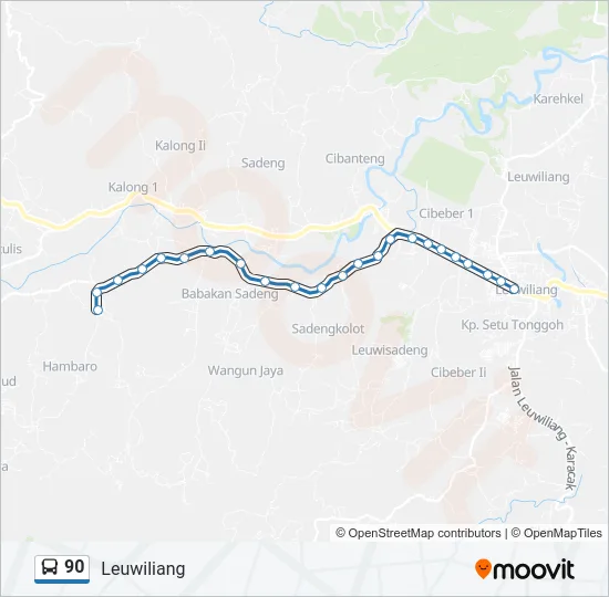 90 Bus Line Map