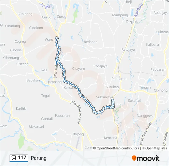 117 Bus Line Map
