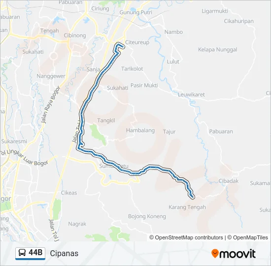44B Bus Line Map