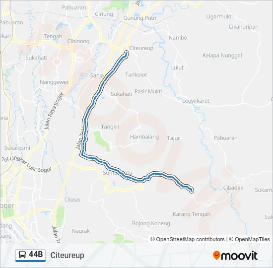 44B Bus Line Map