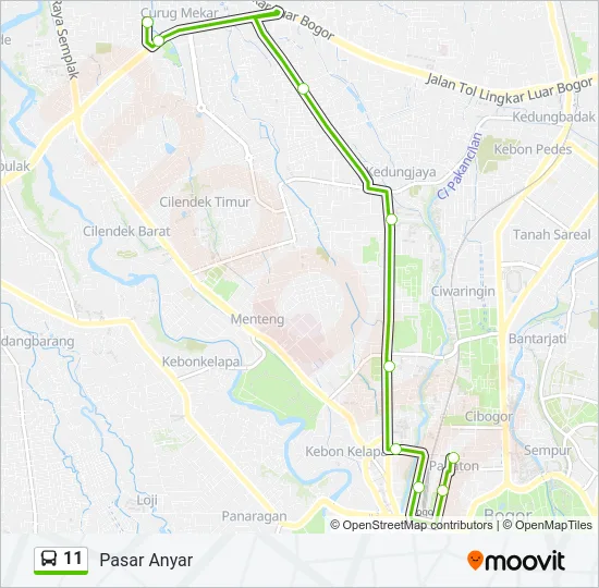 11 Bus Line Map