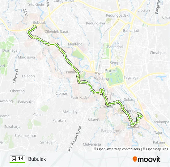 14 Bus Line Map