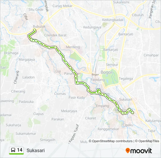 14 Bus Line Map