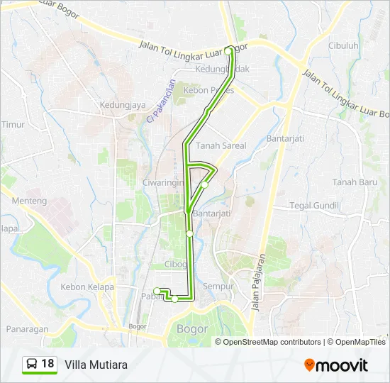 18 Bus Line Map