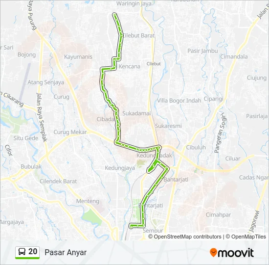 20 Bus Line Map