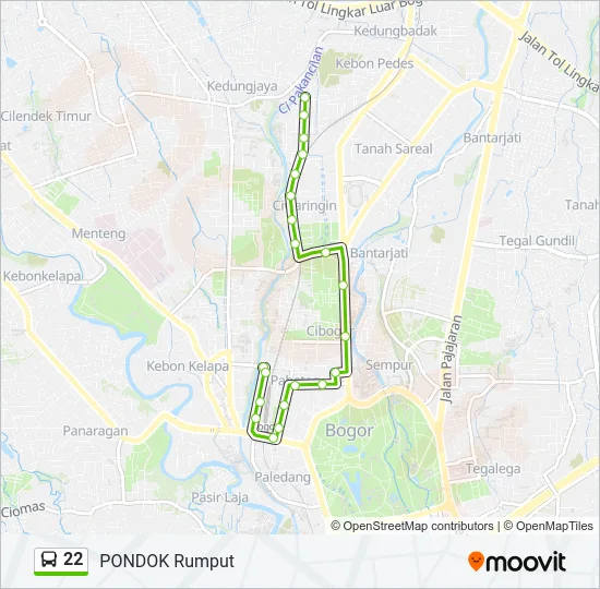 22 Bus Line Map