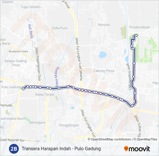 2B Bus Line Map