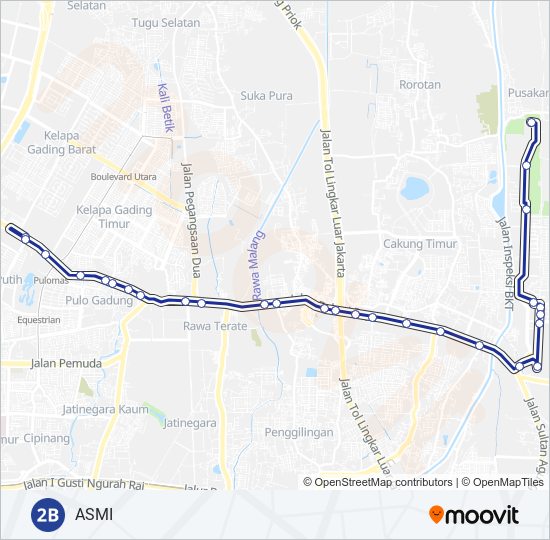 Rute 2b: Jadwal, Pemberhentian & Peta - ASMI (Diperbarui)