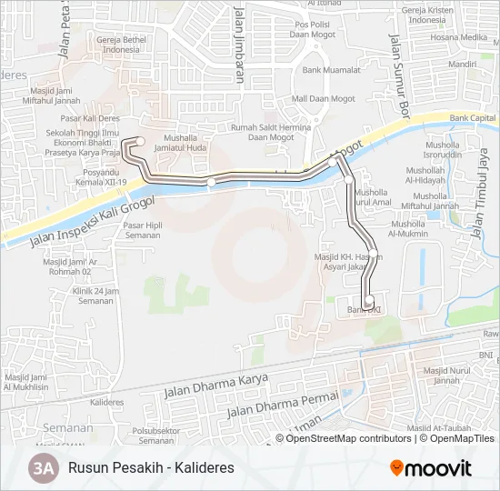 3A Bus Line Map