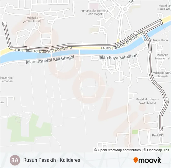 3A Bus Line Map