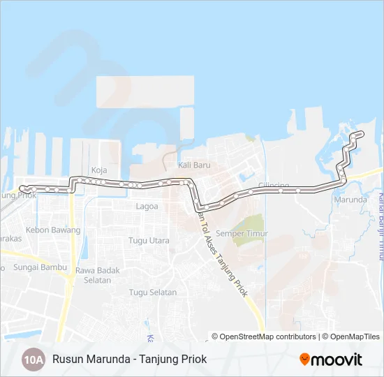 10A Bus Line Map