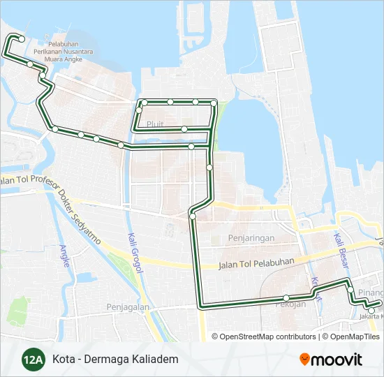 12A Bus Line Map