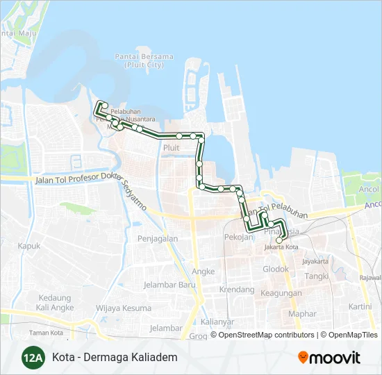 12A Bus Line Map