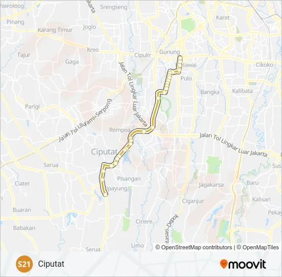 S21 Bus Line Map