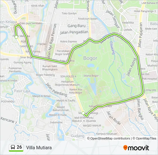 26 Bus Line Map