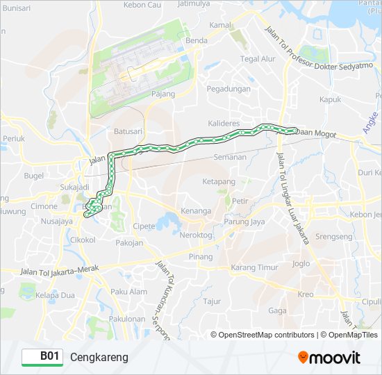 Rute B01: Jadwal, Pemberhentian & Peta - Cengkareng (Diperbarui)