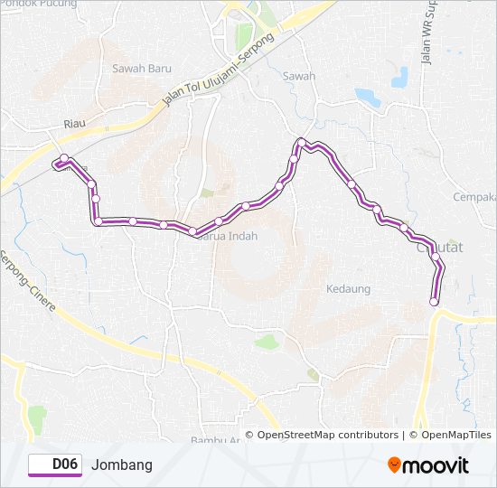 Rute D06: Jadwal, Pemberhentian & Peta - Jombang (Diperbarui)