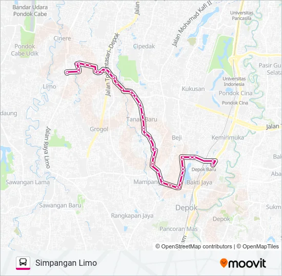 D15 Bus Line Map