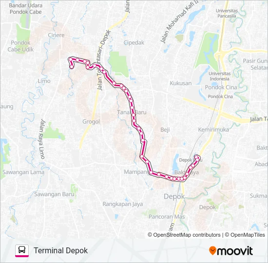 D15 Bus Line Map