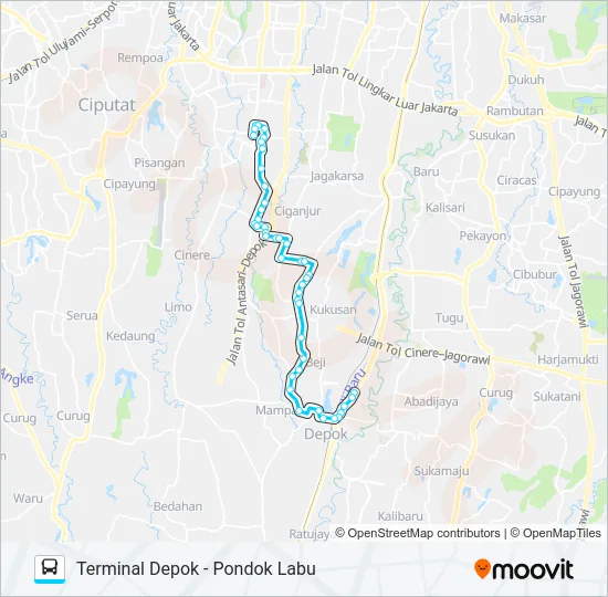 D105 Bus Line Map