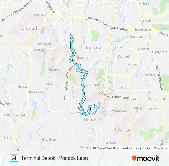 D105 Bus Line Map