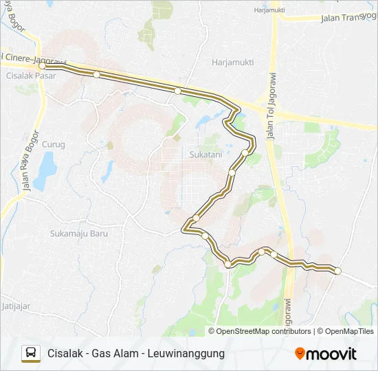 D107 Bus Line Map