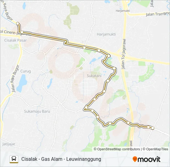 D107 Bus Line Map